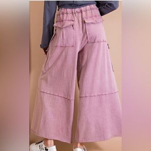 EASEL faded PINK wide leg pants. Never worn. Medium